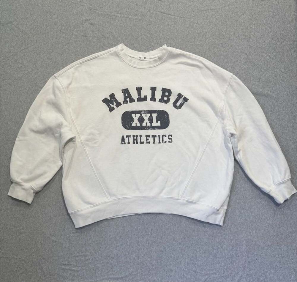 Garage Malibu Athletics Graphic Oversized Sweatshirt White XS